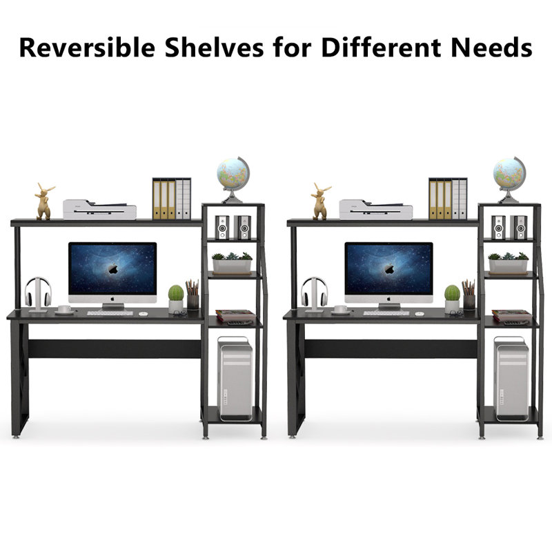 Inbox Zero 3 Piece Rectangular Computer Desk Office Set with Hutch